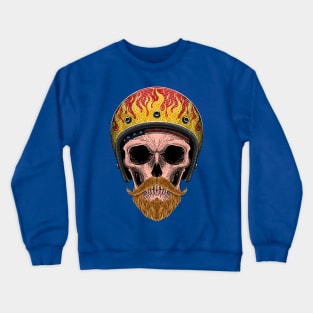 Skull biker head Crewneck Sweatshirt